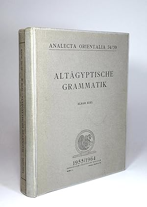 Imagen del vendedor de Altgyptische Grammatik, I-II. (Analecta Orientalia, 34/39). [AND:] Register der Zitate. [THREE VOLUMES]. a la venta por Librarium of The Hague