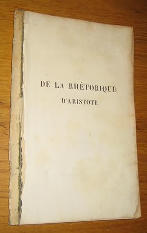 De la rhétorique d'Aristote