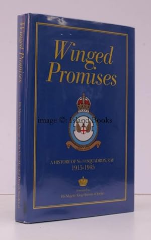 Imagen del vendedor de Winged Promises. A History of No 14 Squadron RAF, 1915-1945. [Foreword by His Majesty King Hussein I. FINE COPY IN UNCLIPPED DUSTWRAPPER a la venta por Island Books