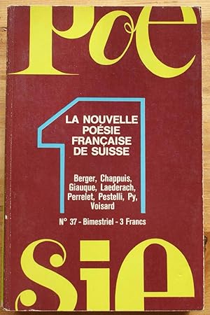 Poésie 1 n° 37 - La poésie française de Suisse