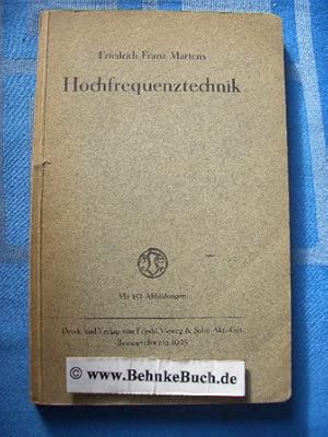 Bild des Verkufers fr Hochfrequenztechnik. zum Verkauf von Antiquariat BehnkeBuch