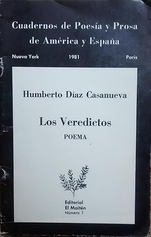 Bild des Verkufers fr Los Veredictos. Poema zum Verkauf von Librera Monte Sarmiento