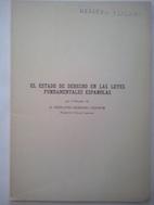 Bild des Verkufers fr El estado de derecho en las leyes fundamentales espaolas (separata) zum Verkauf von Librera Ofisierra
