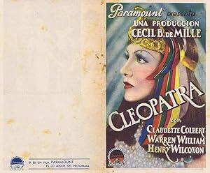 CLEOPATRA - Director: Cecil B. De Mille - Intérpretes: Claudette Colbert, Warren William, Henry W...