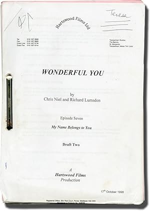 Bild des Verkufers fr Complete archive of scripts for Wonderful You (Eleven original screenplays for all seven episodes of the 1999 television miniseries) zum Verkauf von Royal Books, Inc., ABAA