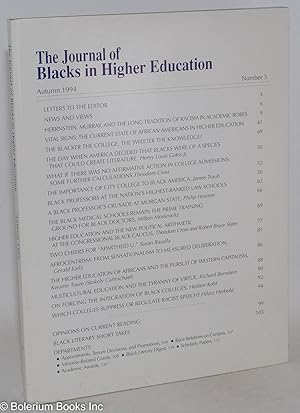 Seller image for The journal of Blacks in higher education: number 5, autumn 1994 for sale by Bolerium Books Inc.