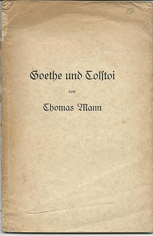 Image du vendeur pour Goethe Und Tolstoi mis en vente par Good Reading Secondhand Books