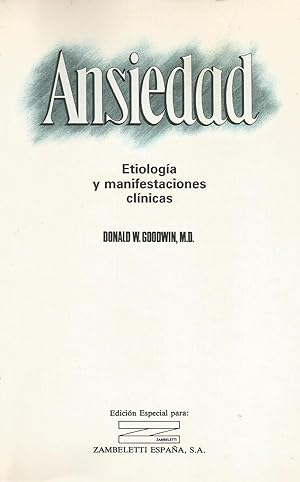 Seller image for Ansiedad: Etiologa y manifestaciones clnicas for sale by Libros Sargantana