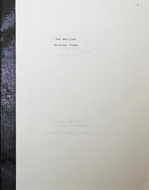 Selected Poems (Bound Galley - Signed by Saroyan)