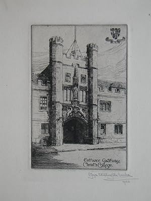 Entrance Gateway, Christ's College. (Cambridge).