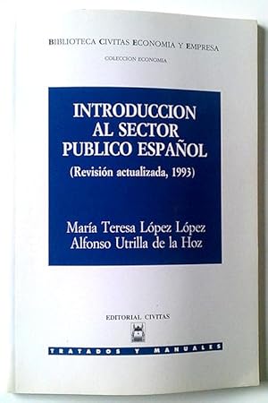 Imagen del vendedor de Introduccin al sector pblico espaol: (anexo de actualizacin, 1993) a la venta por Librera Salvalibros Express