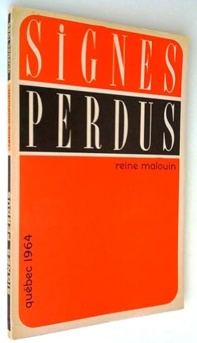 Seller image for Signes perdus. Pomes for sale by Claudine Bouvier