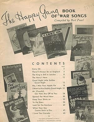 The Happy Gang Book of War Songs Compiled By Bert Pearl