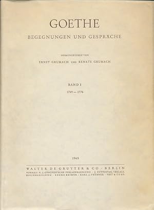 Bild des Verkufers fr Begegnungen und Gesprche. Band I. 1749-1776. Hrsg. v. Ernst und Renate Grumach. zum Verkauf von Ballon & Wurm GbR - Antiquariat