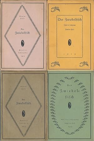 Der Zwiebelfisch. V. Jahrgang (1913), Heft 1, 4, 5, 6. Eine kleine Zeitschrift über Bücher und an...