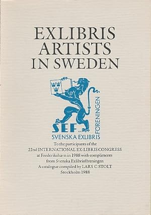 Exlibris Artists in Sweden. A catalogue. To the participants of the 22nd Internationale Ex-Libris...