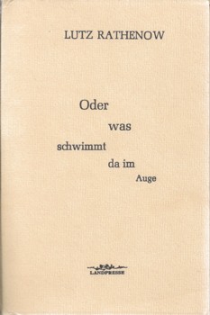 Oder was schwimmt da im Auge. [Gedichte.] Mit einer Graphik von Reinhard Kleist.