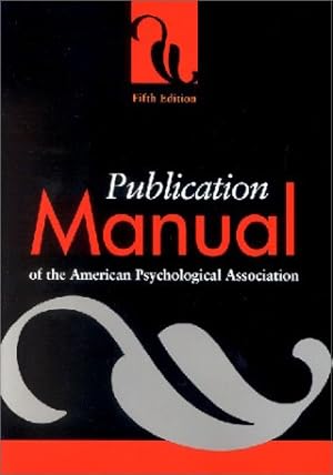 Publication Manual of the American Psychological Association