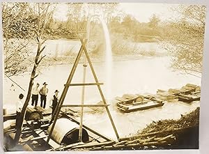 Three Photographs of Gold Mining on the Rogue River, Grants Pass, Oregon