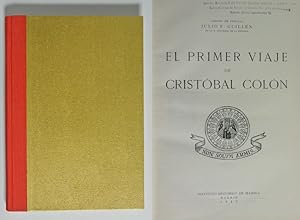 Seller image for El primer viaje de Cristobal Colon. Capitan de Fragata Julio F. guillen de la R. Academia de la Historia. for sale by Antiquariat Bookfarm