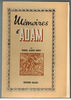 Seller image for Mmoires d'Adam. for sale by pages volantes