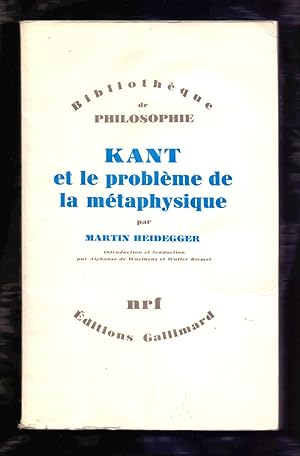 Seller image for KANT ET LE PROBLEME DE LA METAPHYSIQUE for sale by Libreria 7 Soles