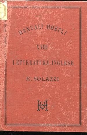 LETTERATURA INGLESE, Milano, Hoepli Ulrico, 1889