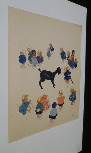 Image du vendeur pour Illustration en couleurs de Josette Boland mis en vente par Abraxas-libris