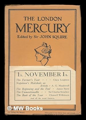 Imagen del vendedor de The London Mercury : vol. 28, no. 169. November, 1933. Edited by John Squire a la venta por MW Books Ltd.