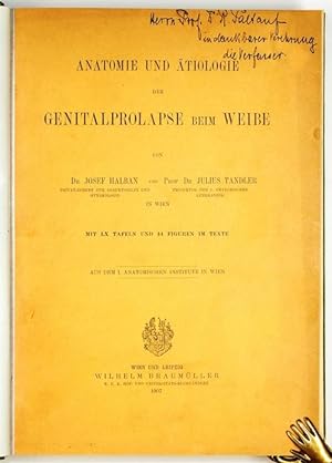 Imagen del vendedor de Anatomie und tiologie der Genitalprolapse beim Weibe. a la venta por Antiq. F.-D. Shn - Medicusbooks.Com