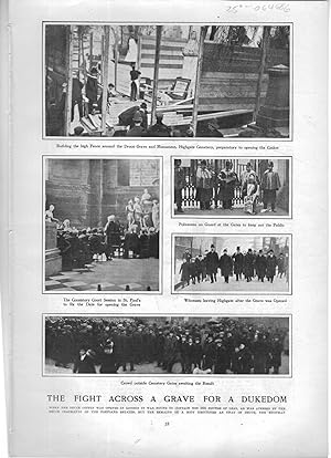 Bild des Verkufers fr ENGRAVING: "A Fight Across a Grave for a Dukedom'.engraving from Harper's Weekly, January 25, 1908 zum Verkauf von Dorley House Books, Inc.