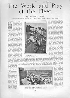 Image du vendeur pour PRINT: "The Work and Play of the Fleets".story and photos from Harper's Weekly, January 25, 1908 mis en vente par Dorley House Books, Inc.