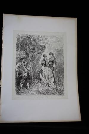 Bild des Verkufers fr Cervants, Don Quichotte, S'il vous plat, seigneur, de devenir notre hte, vous serez accueilli avec courtoisie et libralit. Tome 2, ch.58 zum Verkauf von Librairie Le Feu Follet