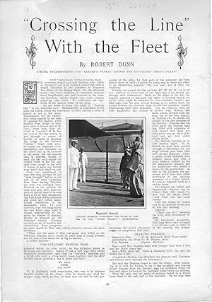 Image du vendeur pour PRINT: "Crossing the Line with the Fleet".story and photos from Harper's Weekly, February 22, 1908 mis en vente par Dorley House Books, Inc.