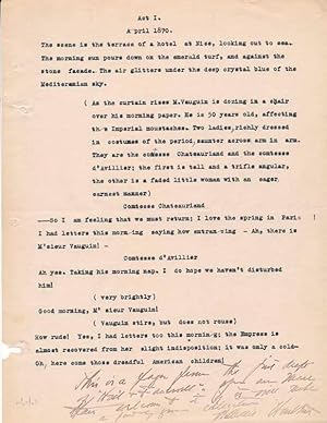 Imagen del vendedor de Typed Manuscript Signed a la venta por Main Street Fine Books & Mss, ABAA