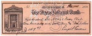 Partly-Printed Autograph Document Signed