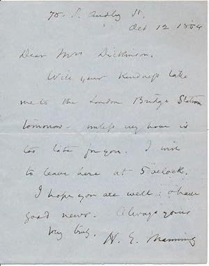 Seller image for Autograph Letter Signed for sale by Main Street Fine Books & Mss, ABAA