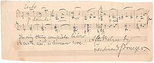 Immagine del venditore per Autograph Musical Quotation Signed venduto da Main Street Fine Books & Mss, ABAA