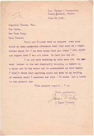 Imagen del vendedor de Typed Letter Signed a la venta por Main Street Fine Books & Mss, ABAA