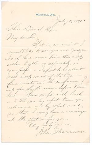 Seller image for Autograph Letter Signed for sale by Main Street Fine Books & Mss, ABAA