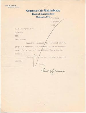 Imagen del vendedor de Typed Note Signed / Unsigned Typed Document / Unsigned Photograph a la venta por Main Street Fine Books & Mss, ABAA