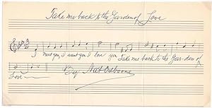 Imagen del vendedor de Autograph Musical Quotation Signed a la venta por Main Street Fine Books & Mss, ABAA