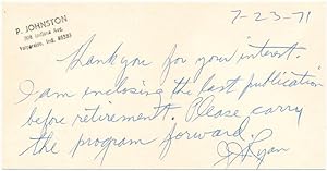 Autograph Note Signed