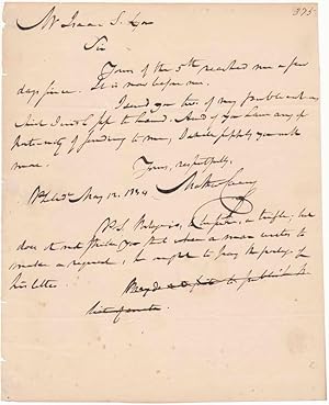 Seller image for Autograph Letter Signed for sale by Main Street Fine Books & Mss, ABAA