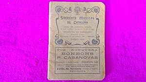 SINDICATO MUSICAL DE CATALUÑA, LISTA I GUIA DE SOCIOS 1919 15X10