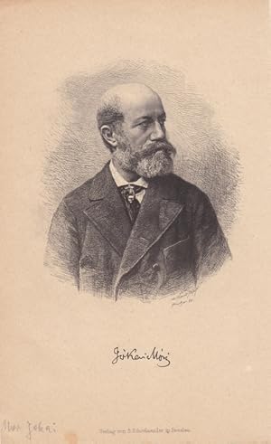 JOKAI, MOR (1825 Komarom - 1904 Budapest). Porträt. Brustbild nach rechts mit faksimilierter Unte...