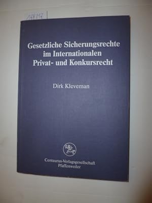 Imagen del vendedor de Gesetzliche Sicherungsrechte im internationalen Privat- und Konkursrecht a la venta por Gebrauchtbcherlogistik  H.J. Lauterbach