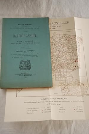 Image du vendeur pour RAPPORT ANNUEL HYGIENE DEMOGRAPHIE SERVICE DE SANTE STATISTIQUE MEDICALE ANNEE 1900 mis en vente par Librairie RAIMOND