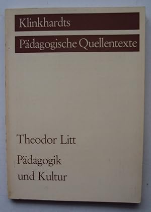 Bild des Verkufers fr Pdagogik und Kultur. Kleine pdagogische Schriften 1918-1926. zum Verkauf von Der Buchfreund