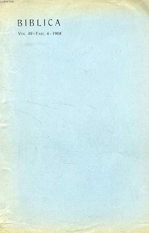 Imagen del vendedor de BIBLICA, VOL. 49, FASC. 4, 1968 (EXTRAIT), AUGUSTIN BEA (1881-1868) a la venta por Le-Livre